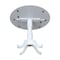 International Concepts Round 42, Round dual drop Leaf Pedestal Table, 35.5  inH, White, 42 W, 42 L, 35.5 in H, Wood, White K08-42DPT-6B - alternate 6